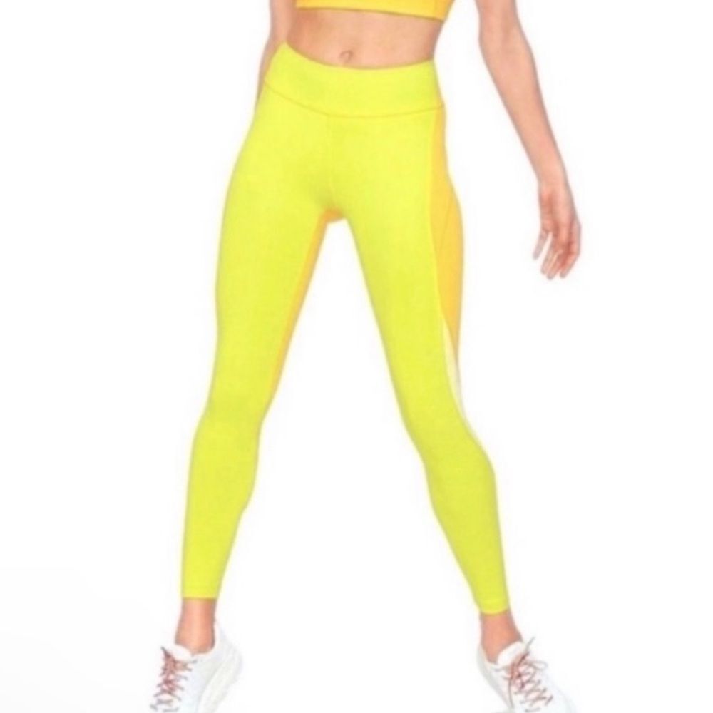 Outdoor Voices TechSweat 7/8 Zoom Leggings Lime/Lemon Size Large